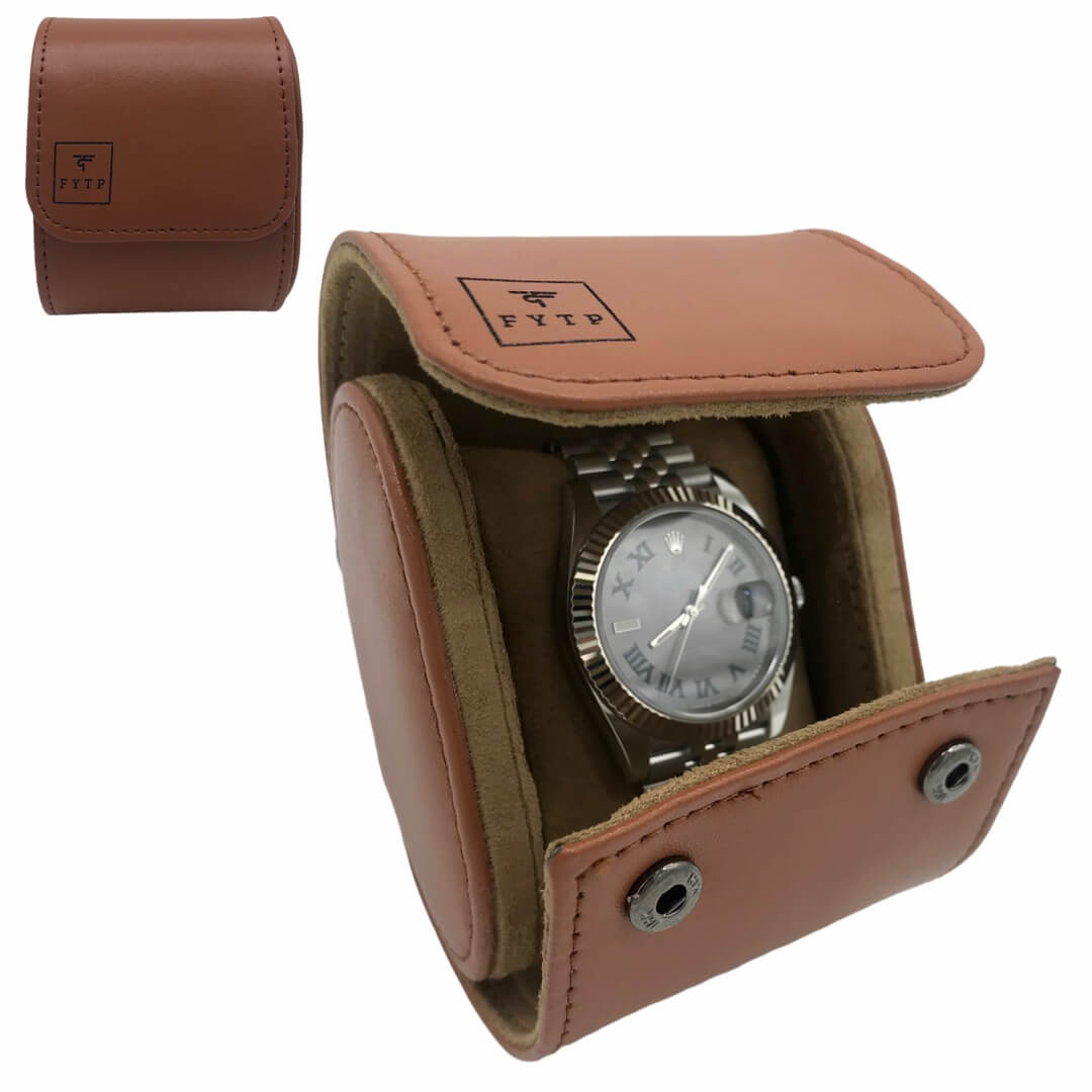 Leather watches case, Personalized Watch roll, Watch travel case