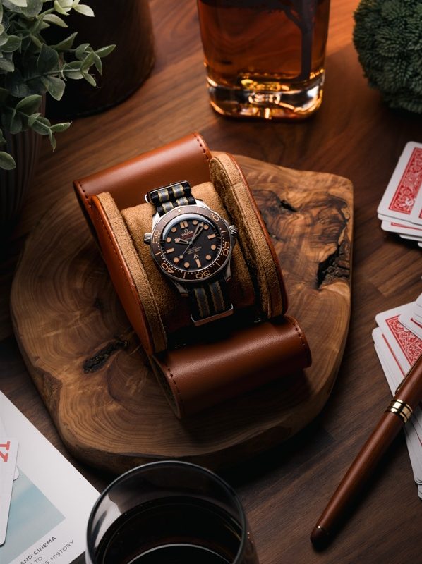 Single Slot Watch Roll Travel Case Light brown